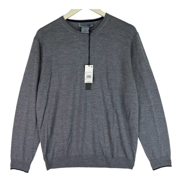 New Dylan Gray Men US L Grey Sweatshirt Crew Neck Long Sleeve Classic Sweater - Picture 1 of 8